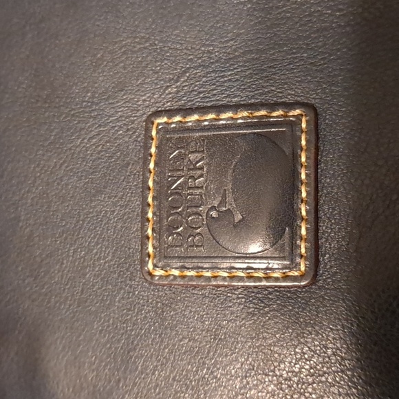 Dooney and Bourke medium/large satchel in Navy Florentine leather - Picture 6 of 8